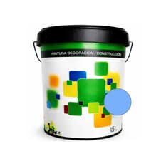 Pintura acrílica interior y exterior color azul pastel Euro Campi (15 L)