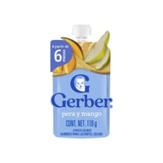Alimento para lactantes sabor pera y mango Gerber (110 g / 3.88 oz)