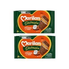 Galleta triple capa sabor chocolate con coco Distracao Marilan (2 x 280 g / 9.88 az)
