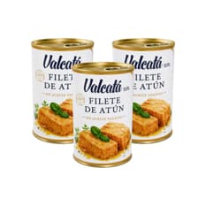 Filete de atún en aceite vegetal Valcatá SURL (3 x 400 g / 14.11 oz)