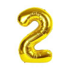 Globo dorado Número 2 Balloon (32 pulgadas)