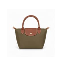 Bolso tote de nailon verde oliva con detalles de piel y asas extraíbles ISABELLA (1 U)