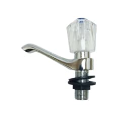 Llave cromada individual para lavamanos 1/4" Hidrotek HTK-LL-6C