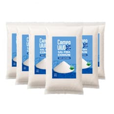 Sal fina común Campo Vivo (6 x 500 g / 1.1 lb)