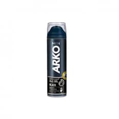 Gel negro 2 en 1 para afeitar y limpiar Arko (200 ml)