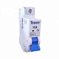 Interruptor - breaker - termomagnético de 16 A 1 polo tipo europeo Troen