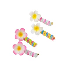 Set de 4 scrunchies con flores para niñas Shein