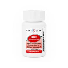 Sulfato ferroso de hierro 325 mg Gericare (100 tabletas)