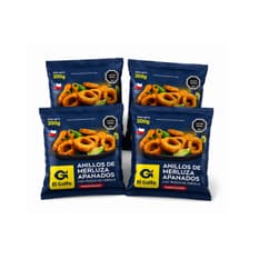 Anillos de merluza apanados con trozos de cebolla El Golfo ( 4 x 300 g / 10.58 oz)