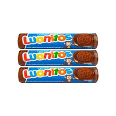 Galletas sabor chocolate rellenas sabor chocolate Luanitos (3 x 110 g / 3.8 oz)