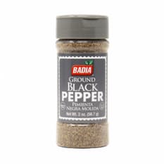 Pimienta negra molida Badia (56.7 g / 2 oz)