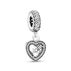 Charm colgante de plata S925 estilo Pandora del fondo de mi corazón
