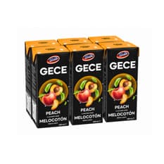 Bebida sabor melocotón Gece (6 x 200 ml)