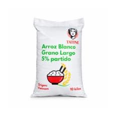 Arroz de grano largo 5% de grano partido Tatine (10 kg / 22 lb)