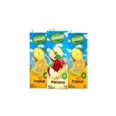 Jugos mixtos sabor a manzana + tropical Goliath