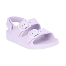 Sandalias de hebillas color lila para niñas Wonder Nation (Talla 7- 8)