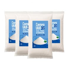 Sal fina común Campo Vivo (4 x 500 g / 1.1 lb)