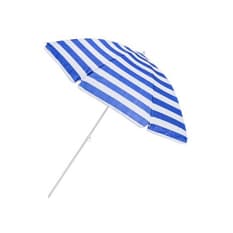 Sombrilla de playa de 220 cm color blanco con rayas azules Casa y Menaje