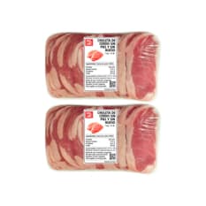 Chuleta de cerdo sin piel y sin hueso PDL LMC (2 x 1 kg / 2.2 lb)