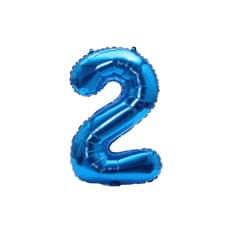 Globo azul número 2 Balloon (16 pulgadas)