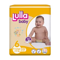 Pañales desechables para bebé etapa 6 X-Large Lulla Baby (20 U)