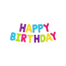Cartel de globos de Happy Birthday color arcoiris 16 pulgadas Balloon