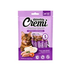 Golosinas cremosas receta pollo y camarones con textura de puré para gatos Cremi (60 g / 2.1 oz)