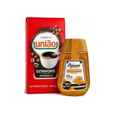 Café tostado y molido extra fuerte União + Miel de abejas Apisun