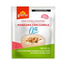 Avena integral instantánea sin azúcar sabor manzana con canela Granvita (35 g / 1.23 oz)
