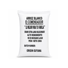 Arroz blanco de grano largo El Comendador (25 kg / 55 lb)
