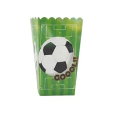 Envase para palomitas con diseño de fútbol Gutza (6 U)