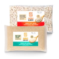 Combo de granos selectos Cosecha Real #12: Arroz de grano largo + Frijoles blancos