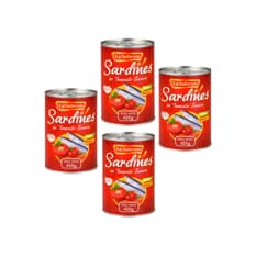 Sardinas en salsa de tomate La Sabrosa (4 x 425 g / 14.99 oz)