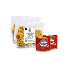 Combo criollo #1: Tostones prefritos congelados Cosecha Real + Pasta de tomate Burcu