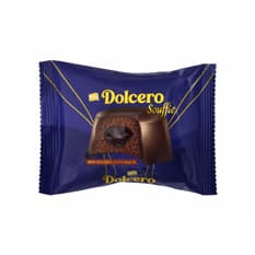 Pastel souffle de cacao con salsa de chocolate con leche Bifa Dolcero (40 g / 1.41 oz)