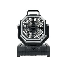 Ventilador recargable portátil con luz led color negro RA65REB Royal