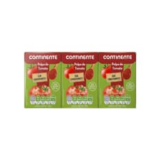 Pulpa de tomate pasteurizada Continente (3 x 210 g / 7.40 oz)