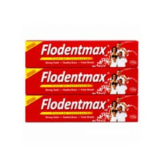 Cepillo y pasta dental con flúor Flodentmax (3 x 100 g / 3.5 oz)