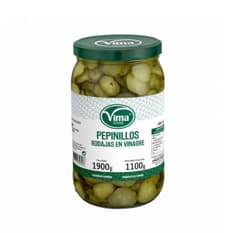 Pepinillos en rodajas en vinagre Vima Foods (1.9 kg / 4.19 lb)