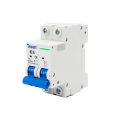 Interruptor termomagnético de 2 polos - Breaker - tipo europeo de 63 A Troen