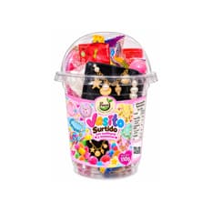 Vaso sorpresa surtido de confituras, accesorios y juguetes con dulce La Finca (110 g / 3.8 oz)