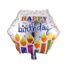 Globo de 18" hexagonal happy birthday Balloon