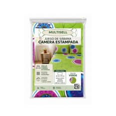 Juego de 3 piezas de sábanas estampadas color verde Multisell