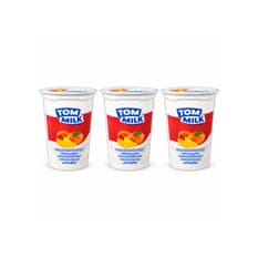 Yogurt pasteurizado sabor mango con trocitos de frutas Tom Milk (3 x 500 g / 1.10 lb)