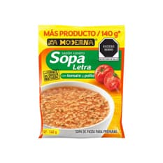 Sopa de letras con tomate y pollo La Moderna (140 g / 4.93 oz)