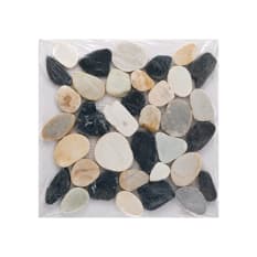 Caja de losas - Mosaico Spectra black piedra de río natural 27 x 27 cm Zeric (10 U)
