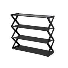 Zapatera de 4 niveles multifuncional para organizar calzado X-Shaped