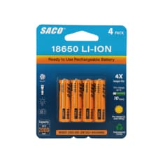 Baterías recargables 18650 Saco FR-34158 (4 U)