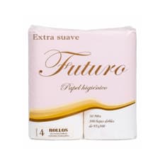 Papel higiénico doble hoja extra suave Futuro Idon (4 U)