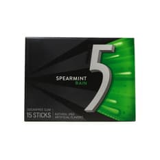 Paquete de chiclet sin azúcar 5 Gum Spearmint Rain (15 U)